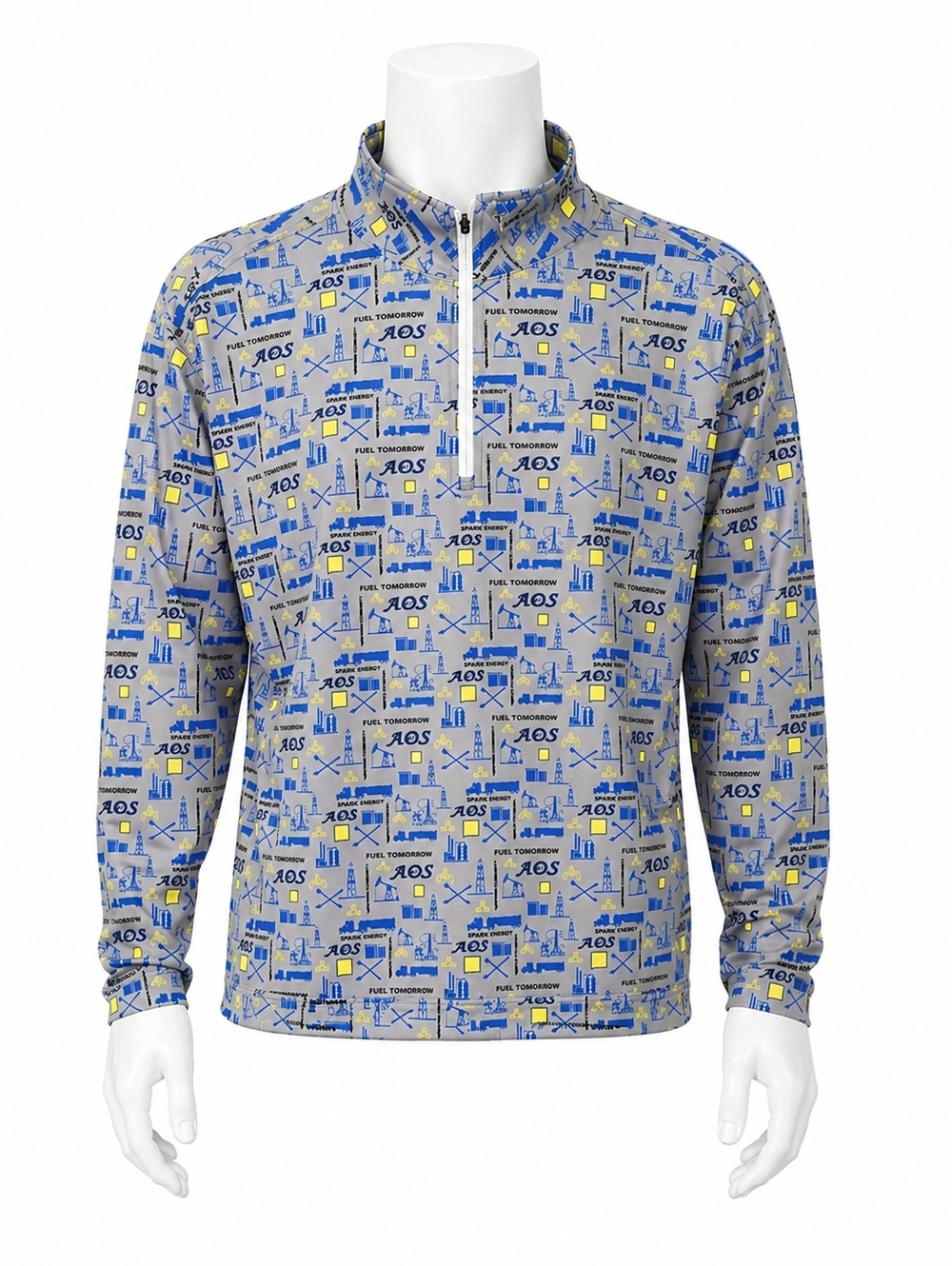 Fore Fathers AOS Spark Energy Fuel Tomorrow Men's Performance Quarter Zip Sz L